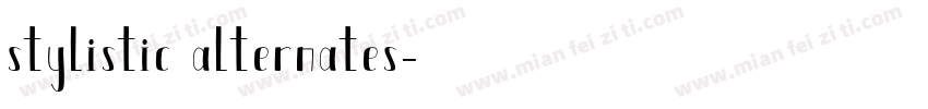 stylistic alternates字体转换